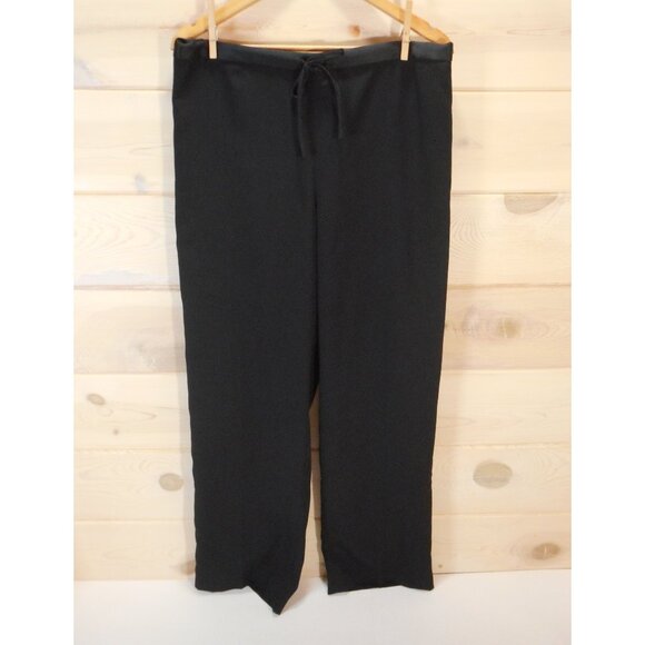 NEW Lane Bryant Women's size 14/16 Pull-on Pants Black Satin Trim Drawstring NWT - Picture 1 of 11